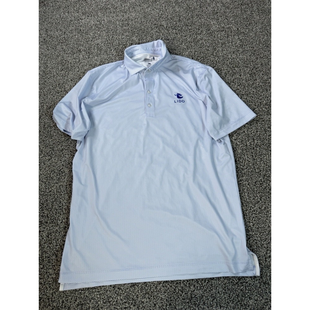 Johnnie-O Short Sleeve Golf Polo Shirt Men's Size Medium Blue
